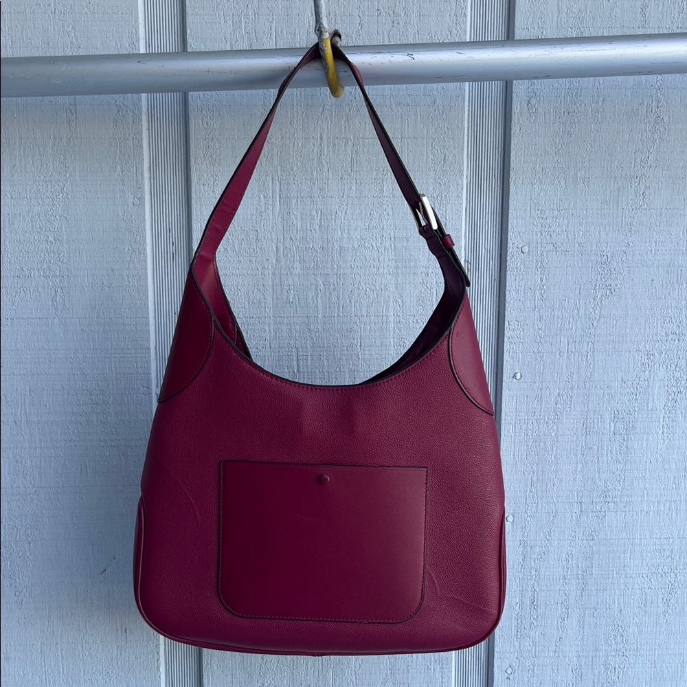 Kate Spade Aster Shoulder Bag Cranberry Cocktail Pebbled Leather EUC WKR00567 - Picture 3 of 12